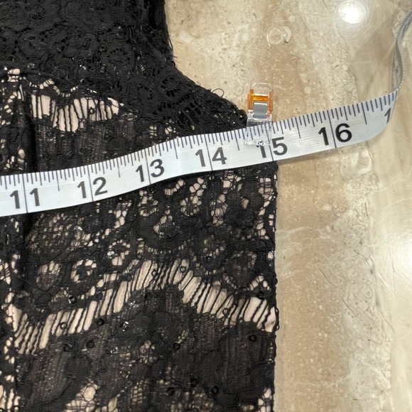 Womens Dress Mini Small Black Lace Lined‎ Tiered Fairy Goth Club Pinup Couture S - Picture 9 of 14